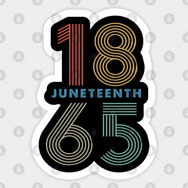 1865 Juneteenth, Black History, Freedom Sticker by UrbanLifeApparel
